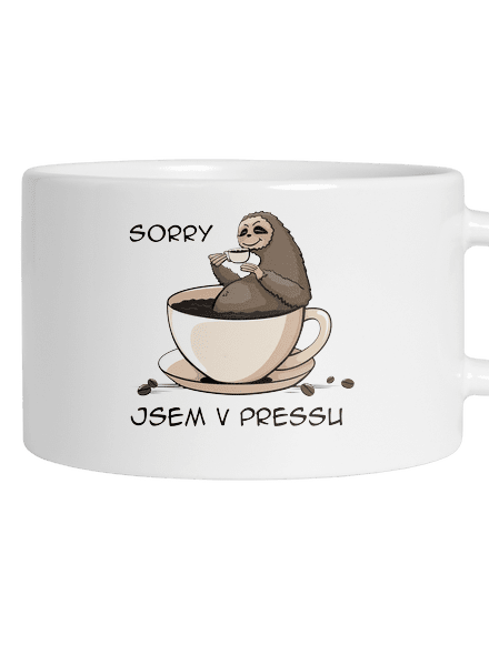 V pressu hrnek makronka White