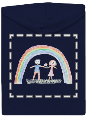 Dětské kresby - nahraj vlastní pánská mikina na zip Navy