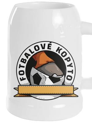 Fotbalové kopyto půllitr White