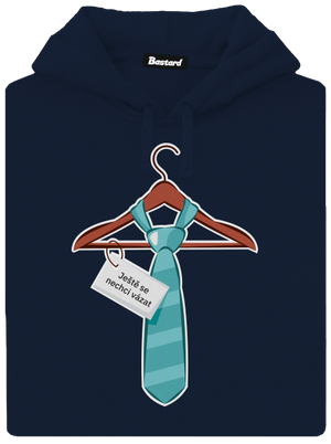 Nechci se vázat pánská mikina klokanka Navy