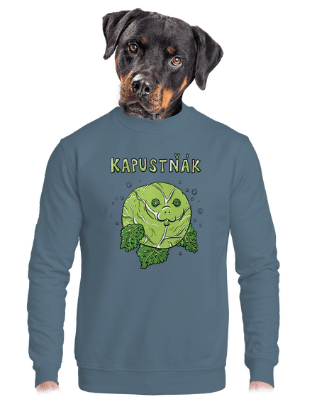 Kapustňák unisex mikina bez kapuce Nordic Blue