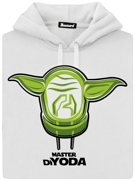Mistr DiYoda dámská mikina klokanka White