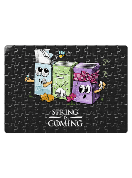 Spring is coming puzzle White