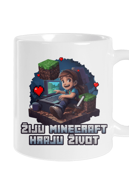 Žiju Minecraft klasický hrnek White