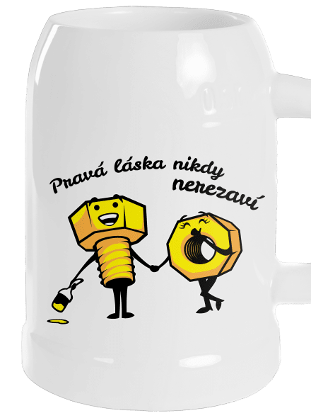 Pravá láska půllitr White