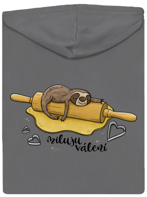 Miluju válení dámská mikina na zip Steel Gray