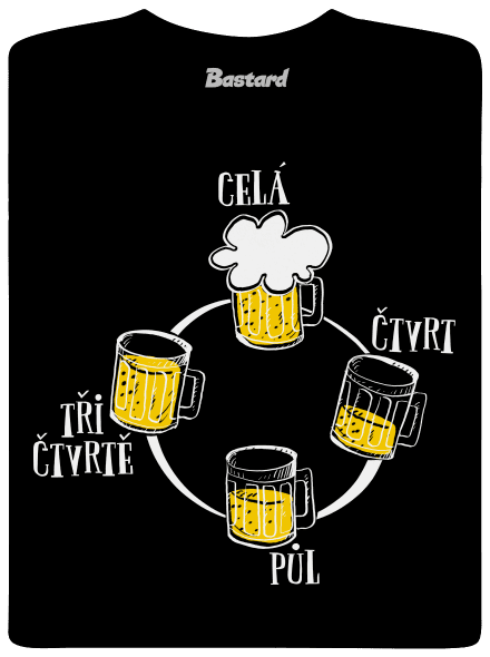 Pivní hodiny pánské tričko Black