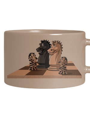 Šachová rodina hrnek makronka Brown Macaron