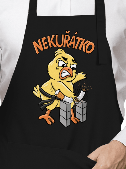 Nekuřátko zástěra Black