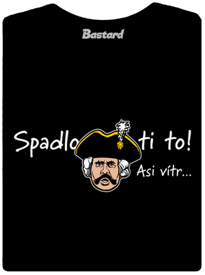 Spadlo ti to dámské tričko s lemem Black