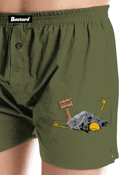 Sova spálená pánské trenky Khaki