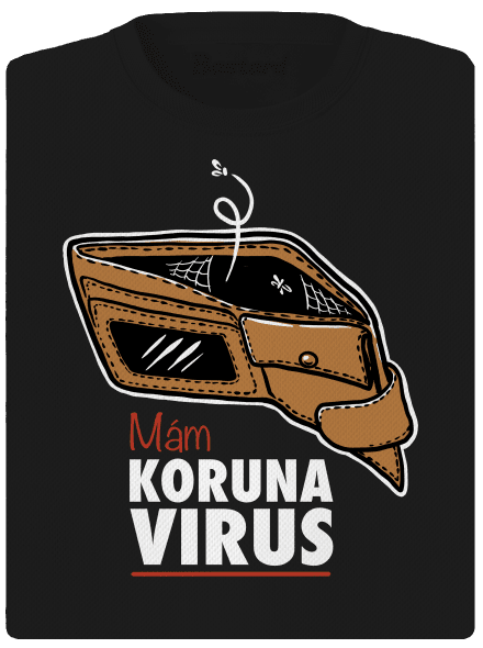 Korunavirus v peněžence dámské sportovní tričko Black
