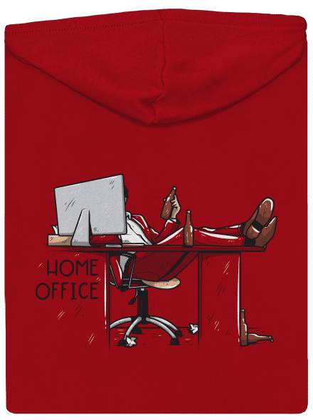 Home Office pánská mikina na zip Red