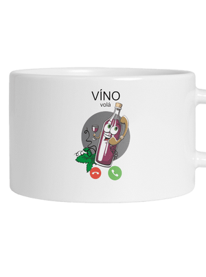 Červené víno volá hrnek makronka White