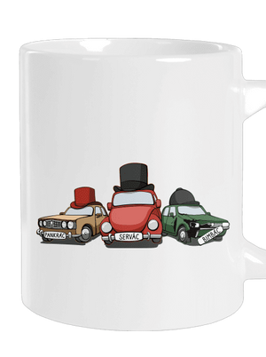 Tři veteráni velký hrnek White