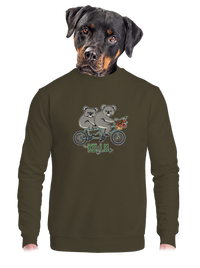 unisex mikina bez kapuce