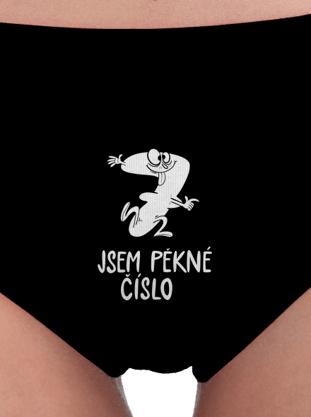 Jsem pěkné číslo dámské kalhotky Black