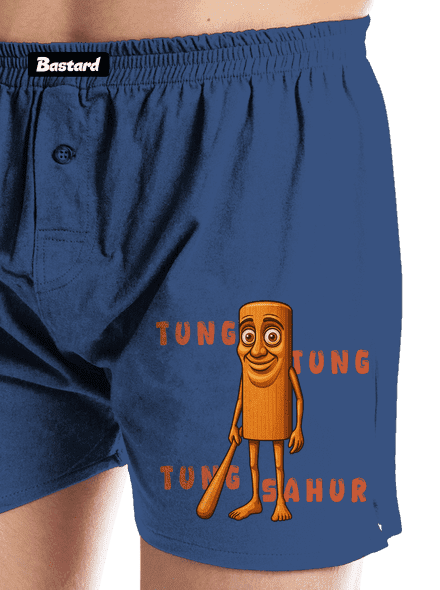 Tung Tung Tung Sahur – Italian Brainrot pánské trenky Blue