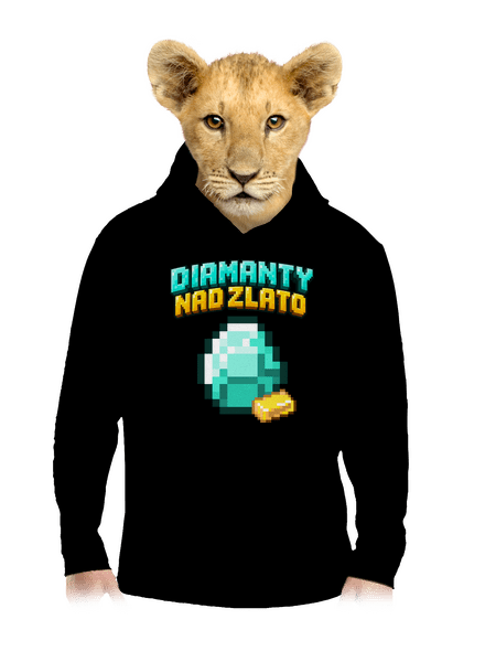 Diamanty nad zlato dětská mikina klokanka Black