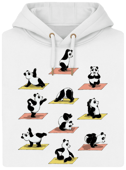 Pandí jóga unisex mikina premium Snowwhite