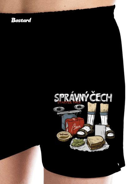 Správný Čech pánské trenky Black