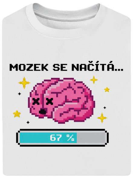 Mozek se načítá unisex tričko oversized White