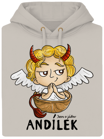 Andílek unisex mikina premium Pastel Macchiato