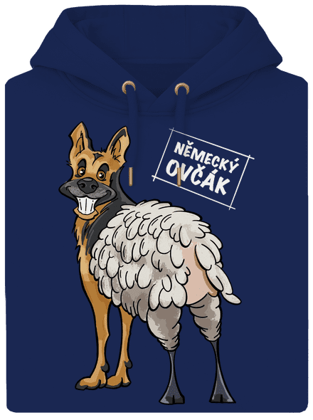 Německý ovčák unisex mikina premium Navy
