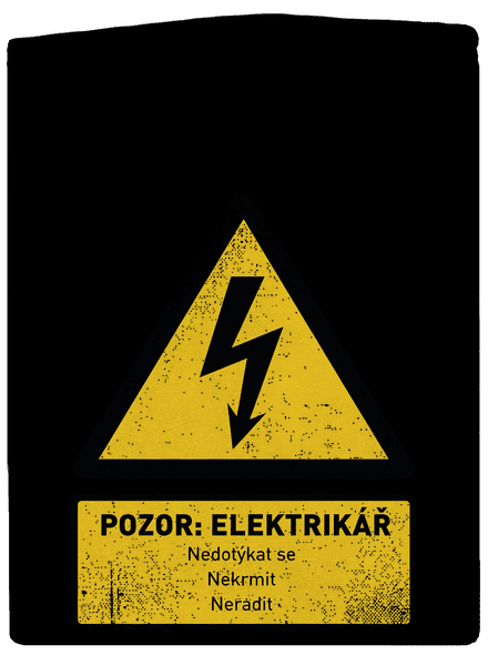 Pozor elektrikář dámská mikina na zip Black