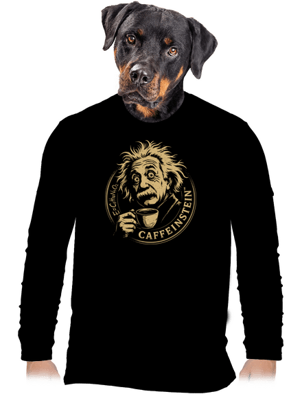Caffeinstein pánské dlouhý rukáv Black