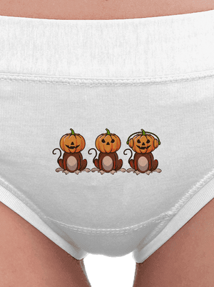 Halloween opičky dámské kalhotky White