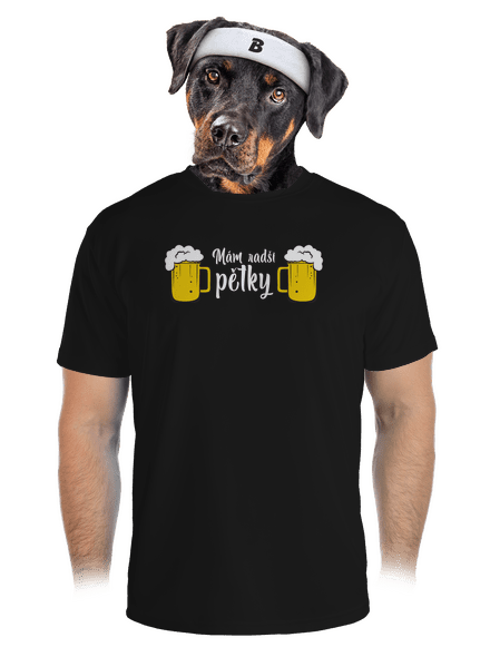 Mám raději pětky pánské sportovní tričko Black