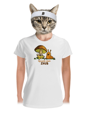 Jsem zhub dámské sportovní tričko White