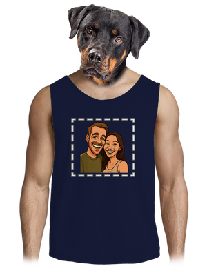 Karikatura z vlastní fotky pánské tílko French Navy