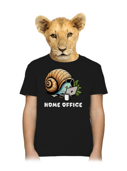 Šnekův home office dětské tričko Black