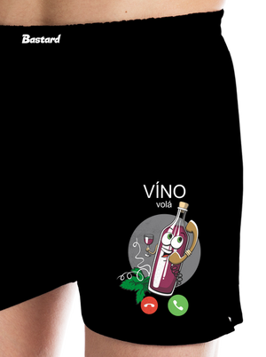 Červené víno volá pánské trenky Black
