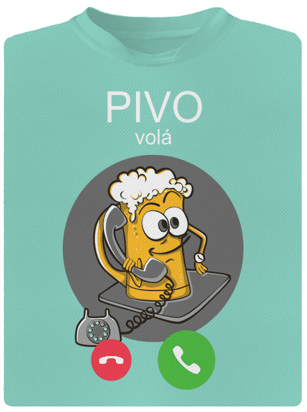 Pivo volá pánské sportovní tričko Mint Mal
