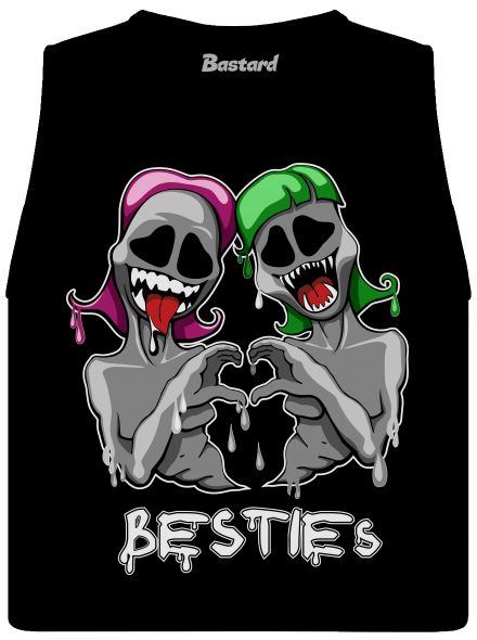 Besties dámské tílko volné Black