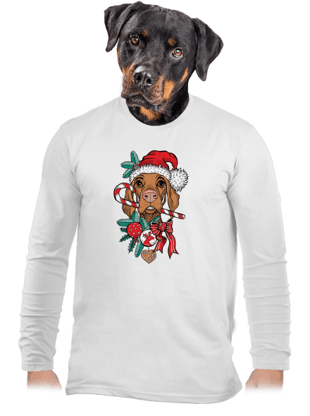 Vánoční vyžla pánské dlouhý rukáv White