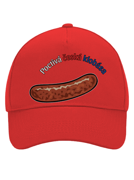 Poctivá buchta a klobása kšiltovka baseballka Classic Red