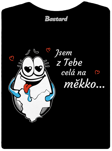 Vejce dámské tričko s lemem Black