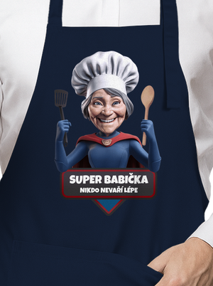 Super babička zástěra Navy