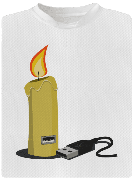 USB svíčka dětské sportovní tričko White