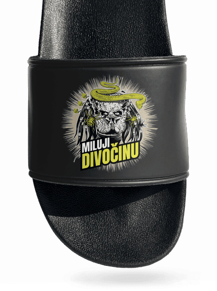 Miluji divočinu pantofle Black