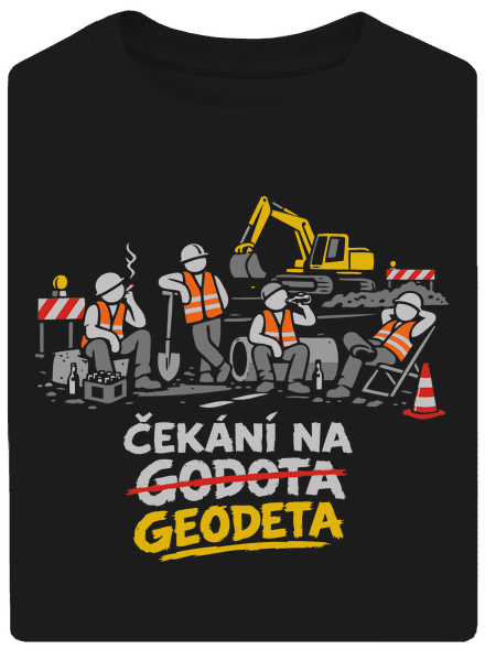 Čekání na geodeta unisex tričko oversized Black