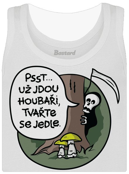Muchomůrky zelené dámské tílko klasické White