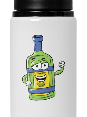 Láska na beton lahev na vodu White