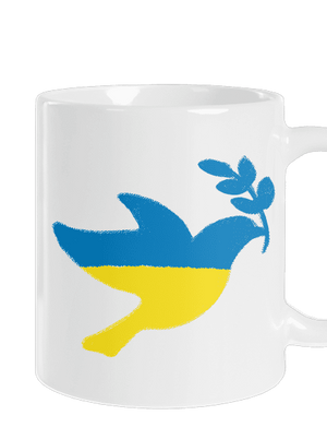 Ukrajina - Holubice obrys klasický hrnek White