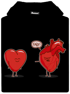 Srdeční záležitost dětská mikina klokanka Black