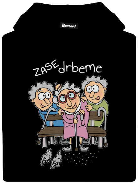Zase drbeme pánská mikina klokanka Black